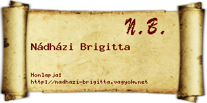 Nádházi Brigitta névjegykártya