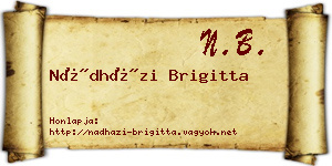 Nádházi Brigitta névjegykártya