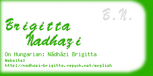brigitta nadhazi business card