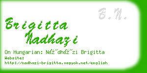 brigitta nadhazi business card